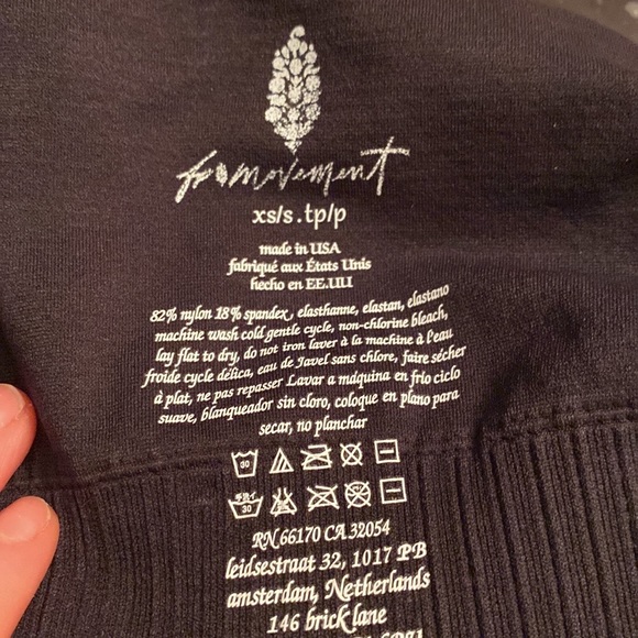 NWOT Free People Good Karma Cropped Tank in Washed Black Size XS/S (0-6) - Picture 7 of 8